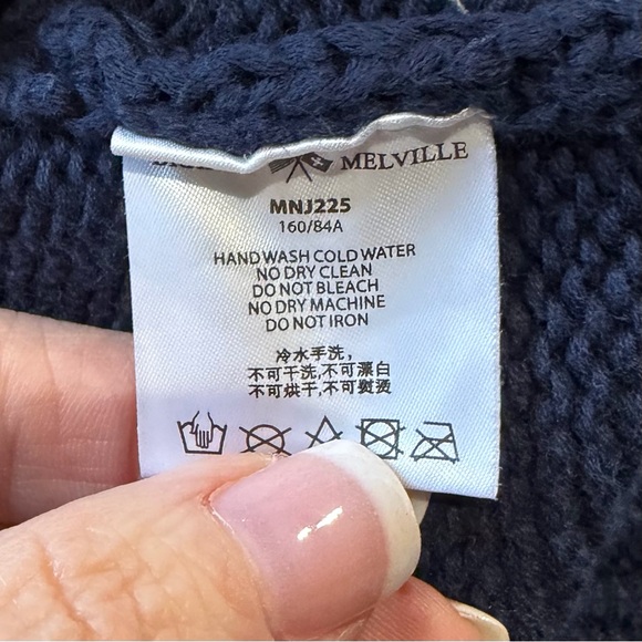 Brandy Melville American Flag Sweater One Size Blue Crewneck Preppy USA - Picture 8 of 10